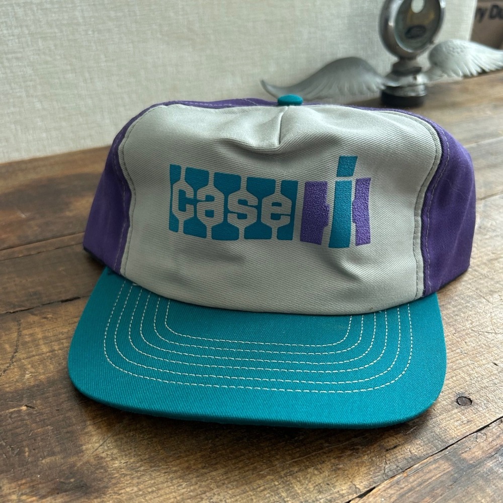 VINTAGE Case IH Hat Cap Mens Strap Back Multi Color Farming Agriculture